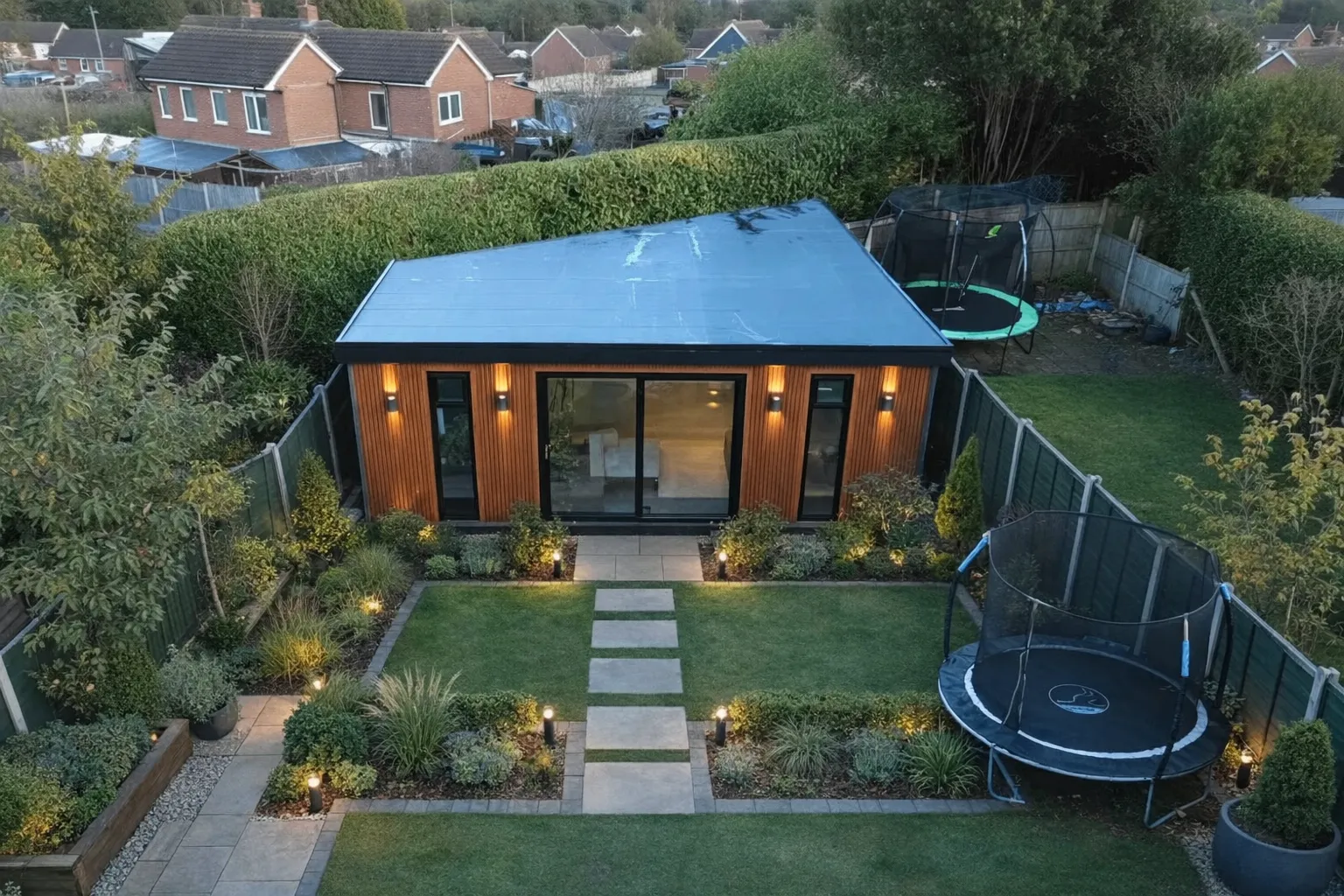 Garden Room with Shower & Office - bespoke Garden room with lounge, office and shower room in Birmingham
